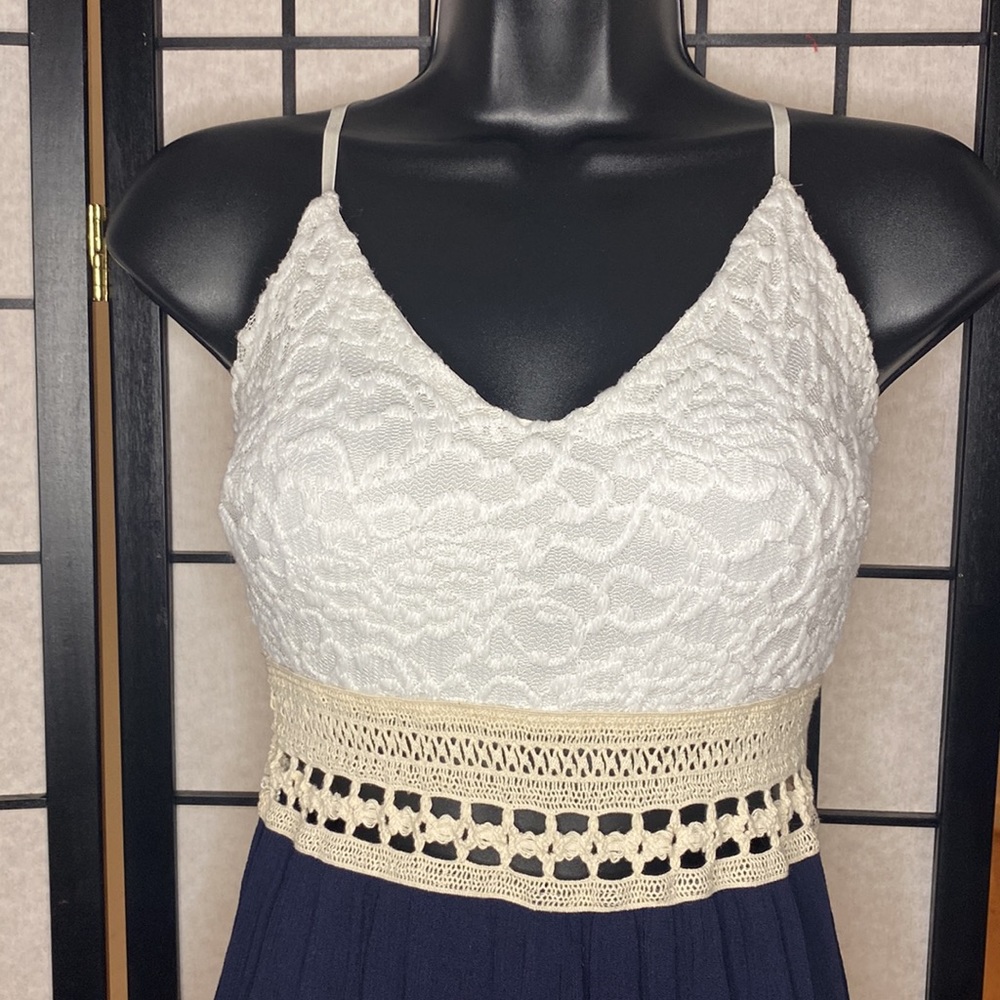 Navy and White Jumpsuit - Picture 3 of 7